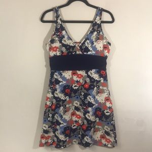 PATAGONIA  Blue Orange White Flower print Dress
